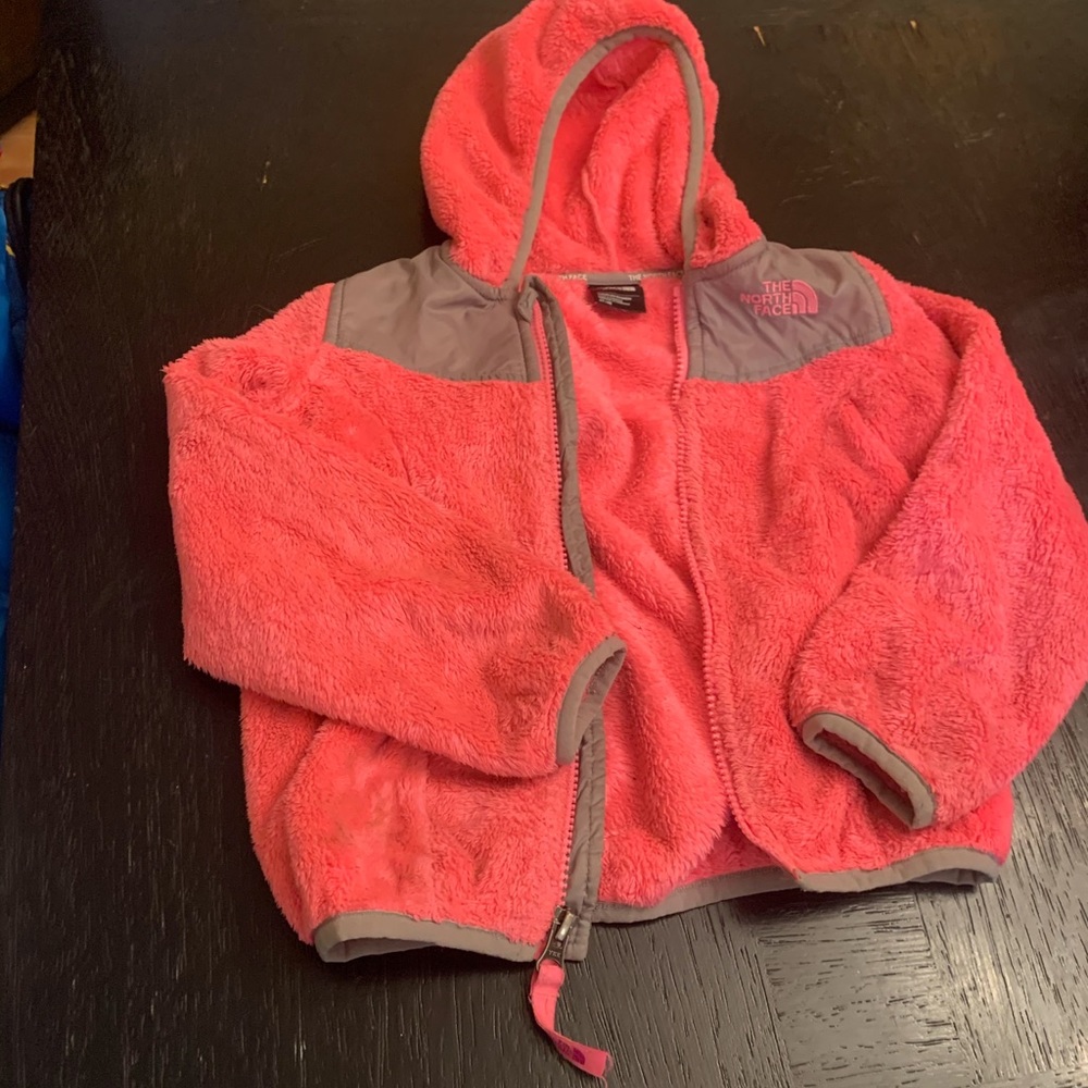 4t pink north face fleece jacket